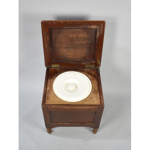 120 - A 19th Century Mahogany Lift Top Box Commode