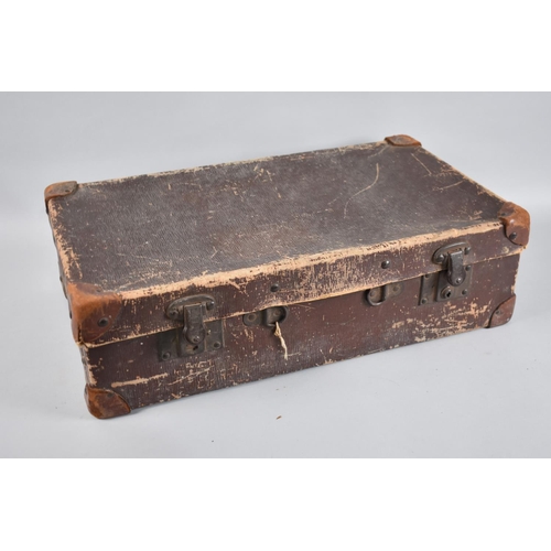 122 - A Vintage Suitcase Containing Stamped Envelopes, Prints Etc