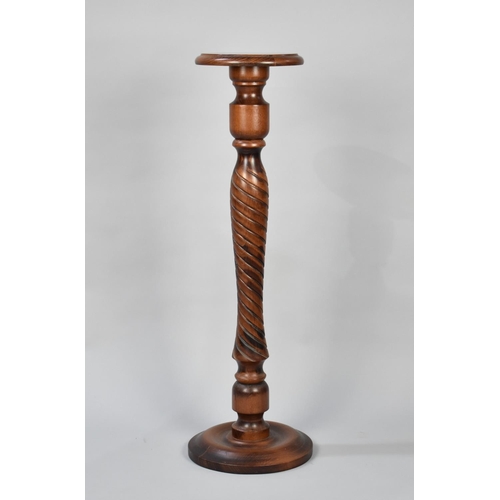 126 - A Modern Mahogany Torchere Stand with Circular Top, 91cms High