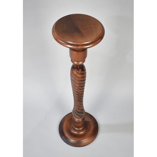 126 - A Modern Mahogany Torchere Stand with Circular Top, 91cms High