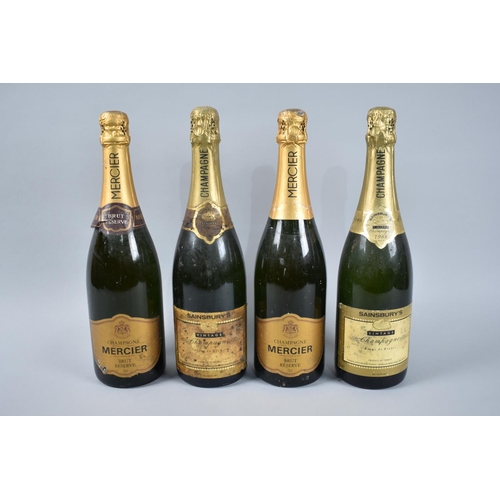 127 - Two Bottles of Mercier Champagne and Two Bottles of Sainsburys Vintage Champagne