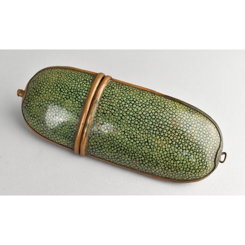 24 - A 19th Century Shagreen Spectacle Case, 17cms Long