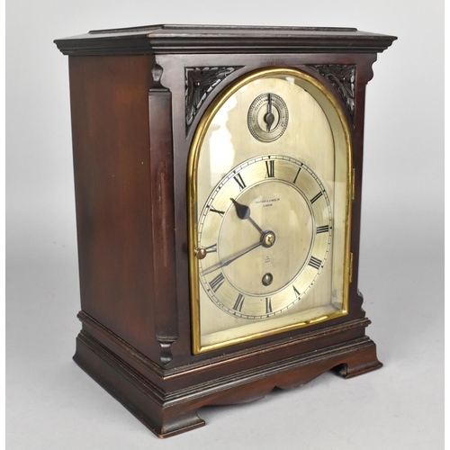 27 - A Late 19th Century Mahogany Cased Barraud and Lunds Mantel Clock with Fast/Slow Subsidiary Dial, 22... 