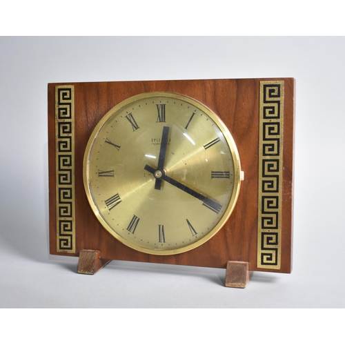 41 - A Mid 20th century Splendex Mantel Clock with Battery Movement, 24.5cms Wide