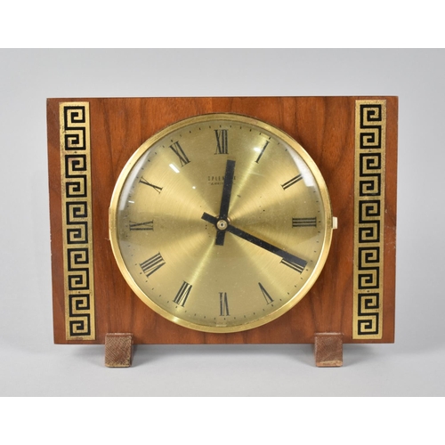 41 - A Mid 20th century Splendex Mantel Clock with Battery Movement, 24.5cms Wide