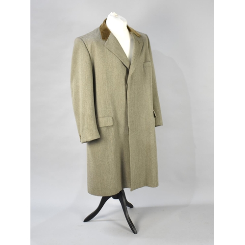 495 - An Aquascutum Gents Overcoat, Moth Eaten to Arms and Shoulders