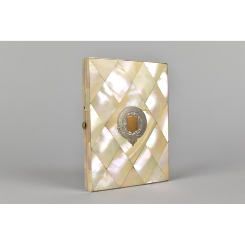 5 - A Mother of Pearl and Mixed Metal Rectangular Purse with Concertina Inner, 10.5cms By 8cms