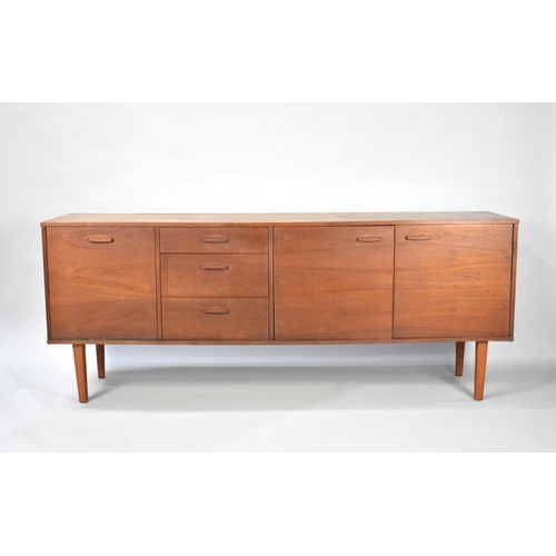 524 - A 1970s Avalon Teak Sideboard with Three Drawers and Cupboards, 182cms Wide