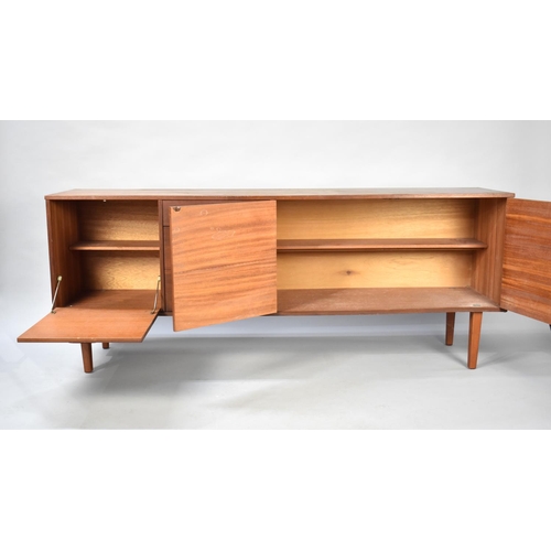 524 - A 1970s Avalon Teak Sideboard with Three Drawers and Cupboards, 182cms Wide