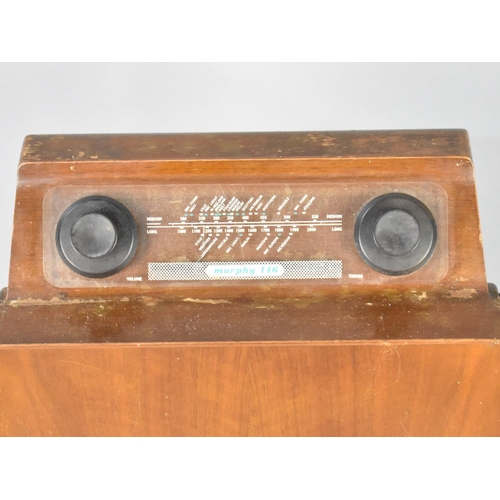 525 - A Vintage Murphy 146 Two Band Radio and Speaker, 66cms Wide