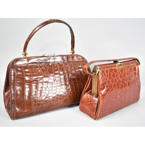 58 - Two Vintage Crocodile Skin Ladies Handbags