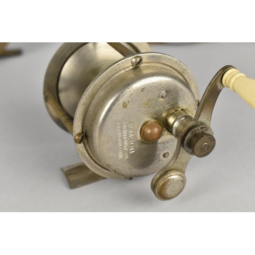 77 - A Collection of Four Vintage Fly Fishing Reels to include Milbro Brass Example, American Samson Etc