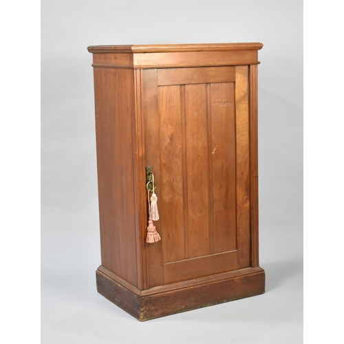 85 - An Edwardian Side Cabinet with Panelled Hinged Door, 52cms Wide and 94cms High