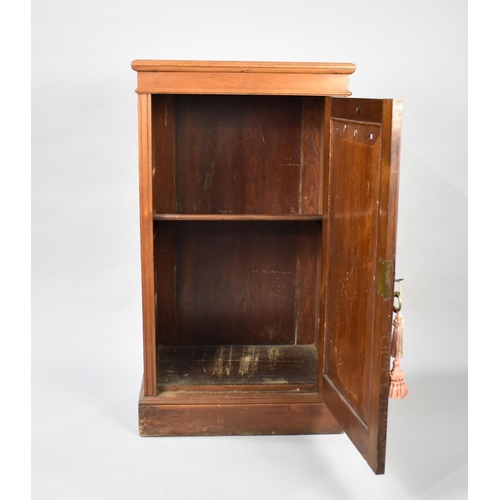 85 - An Edwardian Side Cabinet with Panelled Hinged Door, 52cms Wide and 94cms High