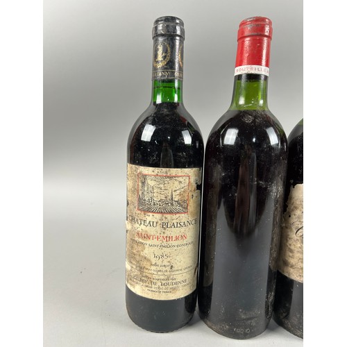 128 - A Collection of Seven Bottles of Red Wine to Include Chateau Canteloup 1966, Chateau Le Menaudat 198... 