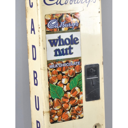 134 - A Mid 20th Century Cadbury's Whole Nut Milk Chocolate Vending Machine, 10p Coin Slot, 76cms High