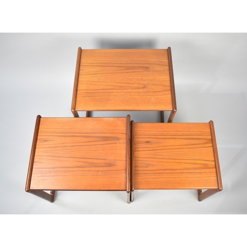 140 - A Nest of Three 1970s Tables, 54cms Wide