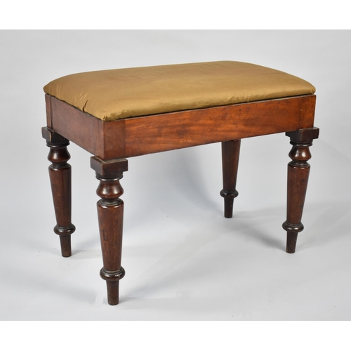 157 - A 19th Century Mahogany Bidet Converted to Stool, 58cms Wide