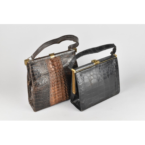 160 - Two Vintage Crocodile Skin Handbags