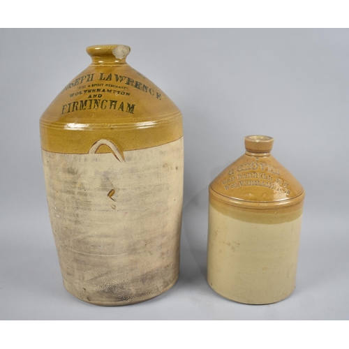 171 - A Two Gallon Brewers Bottle for Joseph Lawrence, Wolverhampton and Birmingham with Printed Label and... 