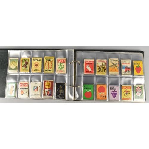 212 - A Ring Binder Containing Advertising Matchbox Covers, Mainly British