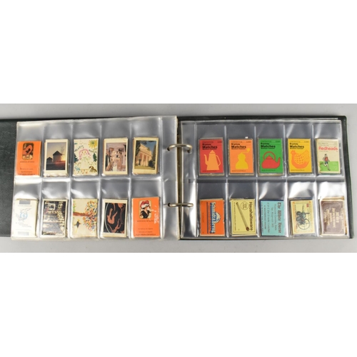 212 - A Ring Binder Containing Advertising Matchbox Covers, Mainly British