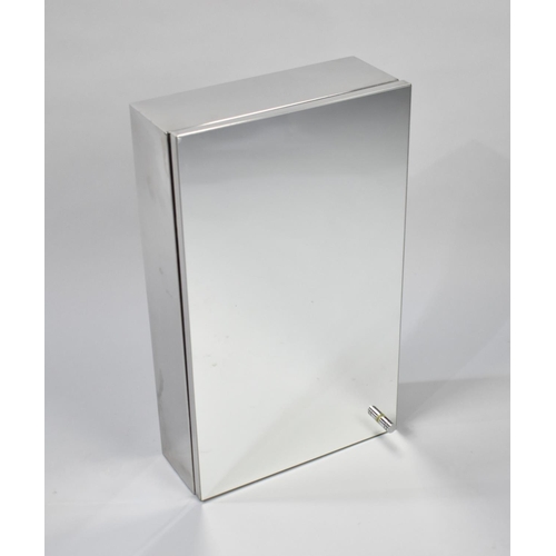 239 - A Modern Mirrored Shelved Bathroom Cabinet, 30cms Wide