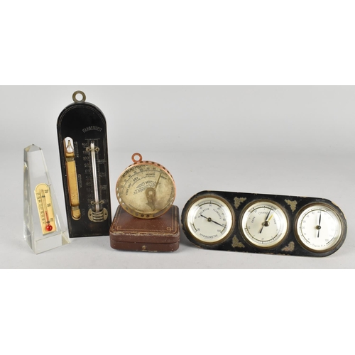 272 - A Collection of Various Thermometers and Hygrometers to Include Obelisk Boxed Pocket Model Hygromete... 