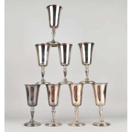 293 - A Set of Eight Rackhams Silver Plated Goblets