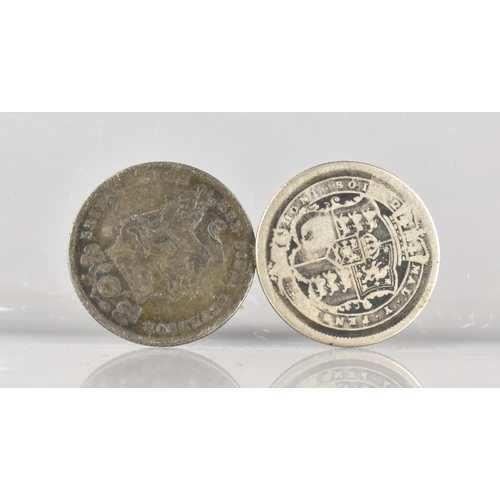 396 - Two Georgian Silver Coins, George III 1816 and George IV 1826