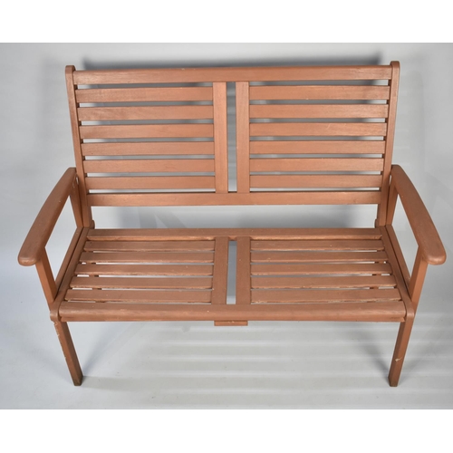 434 - A Modern Two Seater Garden Bench, 12cms Wide