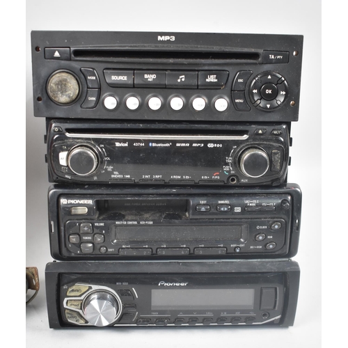 456 - A Collection of Various Vintage Car Radio Cassette Players, Spot Light, Car Badges Etc