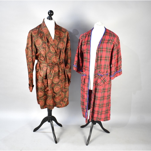 461 - A Meritus Silk Dressing Gown and a Waites Tartan Dressing Gown