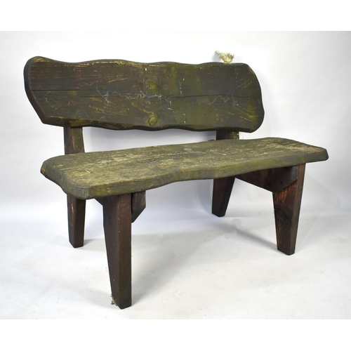 465 - A Rustic Elm Garden Seat, 122cms Wide