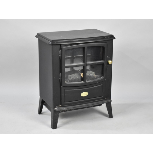 470 - A Dimplex Fan Heater in the Form of a Log Burning Stove, 43cms Wide