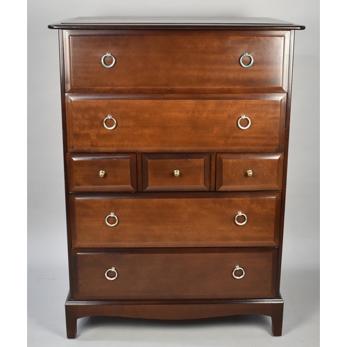 474 - A Stag Bedroom Chest of Four Long and Three Short Drawers, 82cms Wide