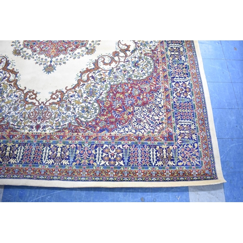 498 - A Large Vintage Patterned Carpet, 368x322cms