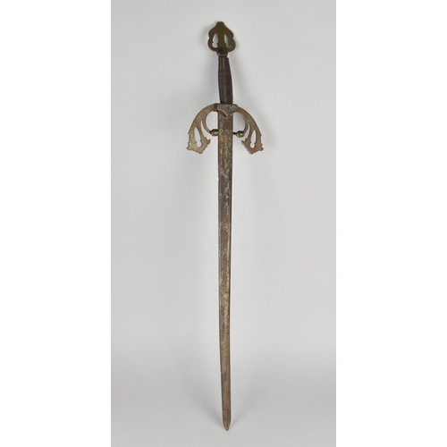 56 - An Ornamental Spanish Sword with Hanging Brackets, 74cms Long