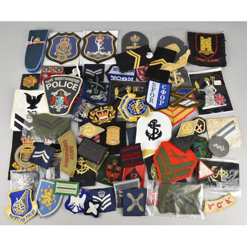 60 - A Collection of Various Military, Heraldic and other Embroidered Badges