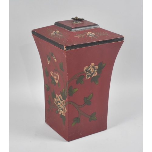 8 - A Modern Painted Wooden Storage Box with Removable Lid, 35cms High