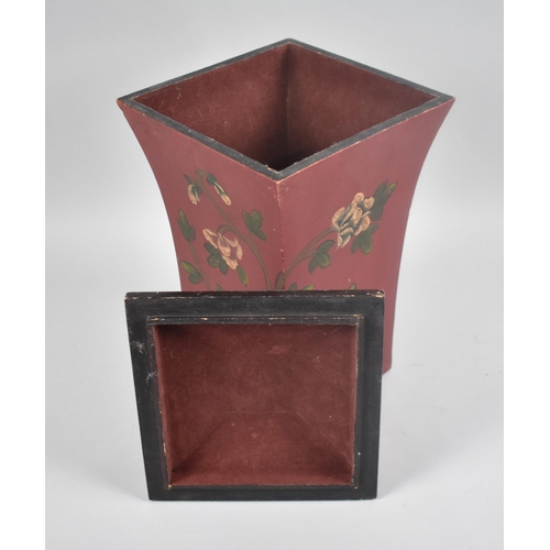 8 - A Modern Painted Wooden Storage Box with Removable Lid, 35cms High