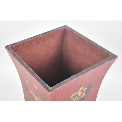 8 - A Modern Painted Wooden Storage Box with Removable Lid, 35cms High