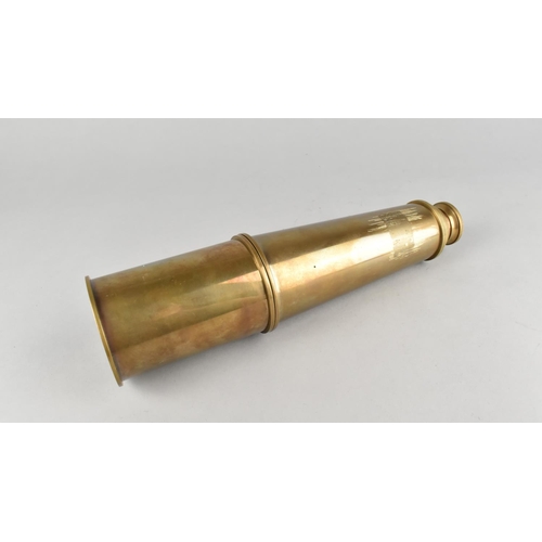 37 - A Reproduction Brass Three Fold Telescope