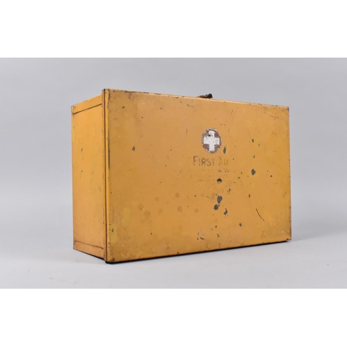 110 - A Mid 20th Century Metal First Aid Box, 30cms Wide