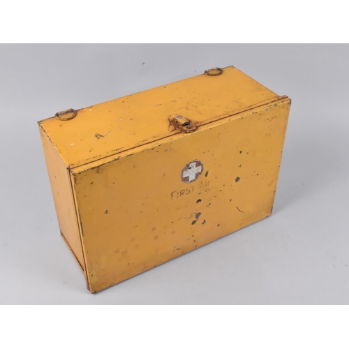 110 - A Mid 20th Century Metal First Aid Box, 30cms Wide