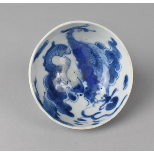 130 - A Chinese Blue and White Tea Bowl, 9cms Diameter