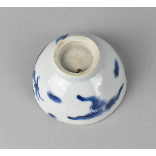 130 - A Chinese Blue and White Tea Bowl, 9cms Diameter