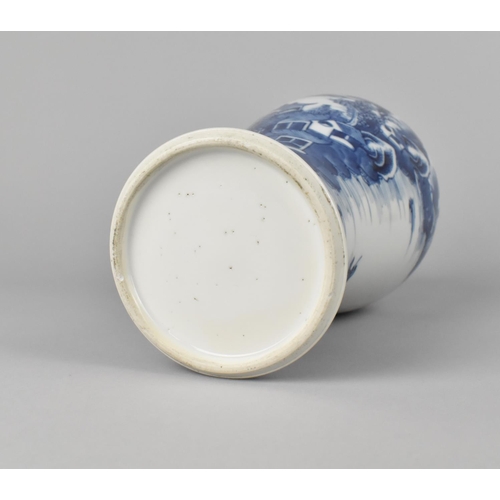 132 - A Chinese Blue and White Vase, Missing Lid, 24cms High