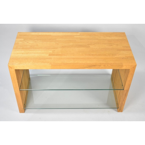 136 - A Modern Shelved Unit, 90cms Wide and 55cms High