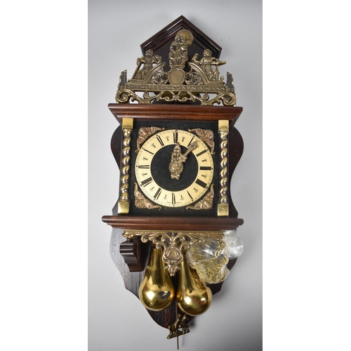 143 - A Reproduction Two Weight Atlas Wall Clock